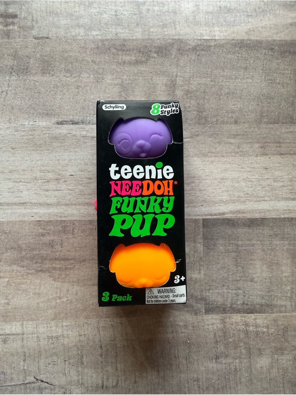 NEW SEALED Authentic Teenie Schylling NeeDoh Funky Pups 3pk